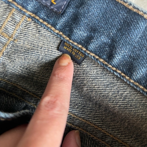 J. Crew Dark Wash Straight Denim Jeans 36 X 32 - Picture 5 of 6